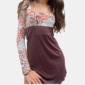 Amazing Vintage Emilio Pucci Brown Longsleeve Mini Dress Size XS